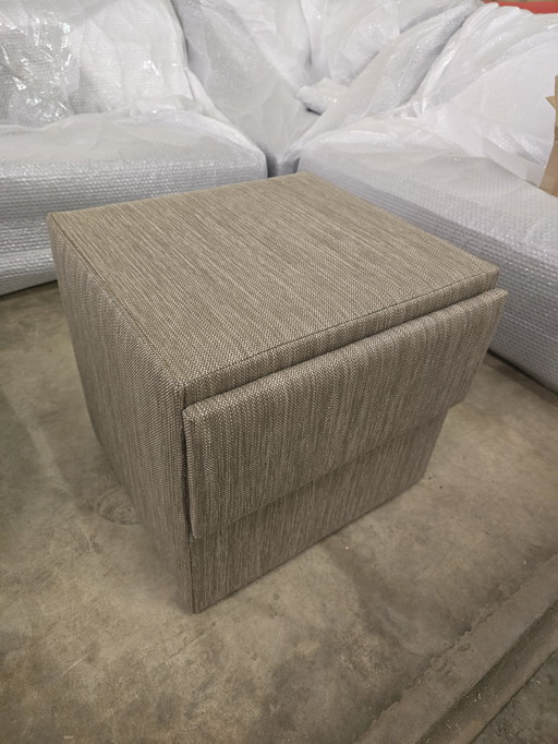 2x bedside tables in textile with 1 drawer 50x50x50