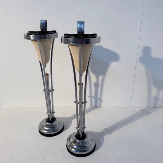 Image 1 of Standing ashtray with matchbox holder