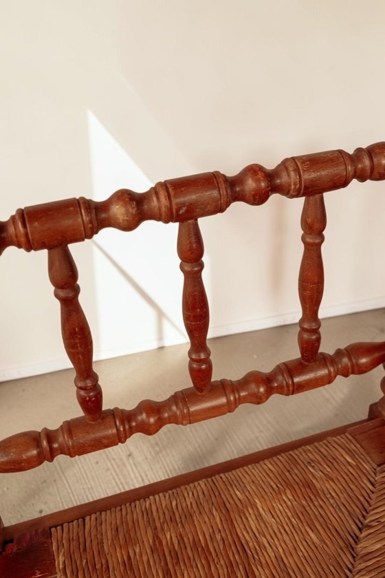 Antike französische Eckstühle mit gedrechselter Federung, 2er-Set – Stühle und Loungesessel, Rattan, Wood (photo 4 of 9)