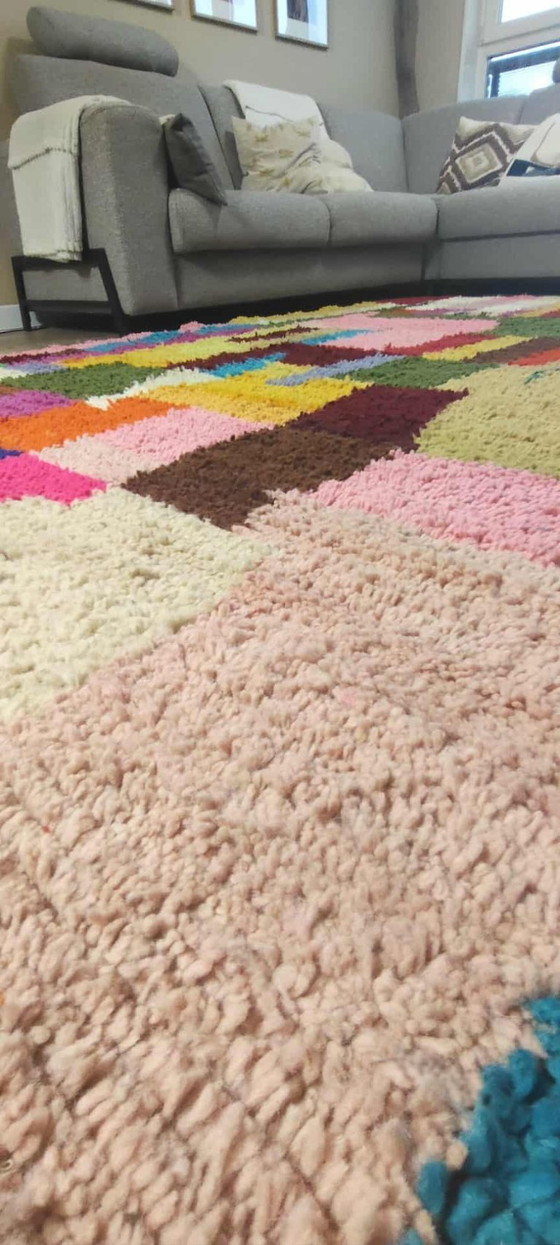 Image 1 of Tapis berbère 295 x 200 Boho tapis en laine neuve marocain