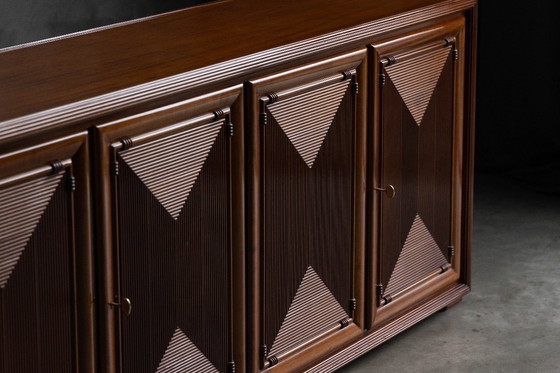 Image 1 of Architectural Modernist Sideboard, France, Mid-20th Century