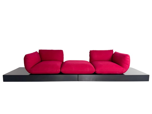 Original COR Jalis Sofa Couch Jehs & Laub Felt Magenta Design