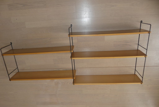 Wandplank Licht houten ladderplank jaren 50/60 String Gelijkaardig UK3aeb