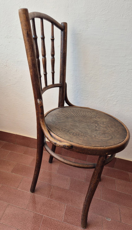 Image 1 of Silla de café de madera curvada de los años 20