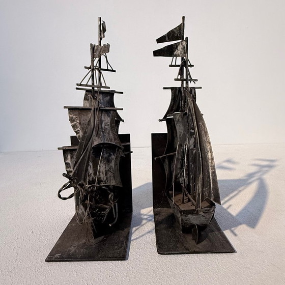 Image 1 of Set of sailing ship bookends