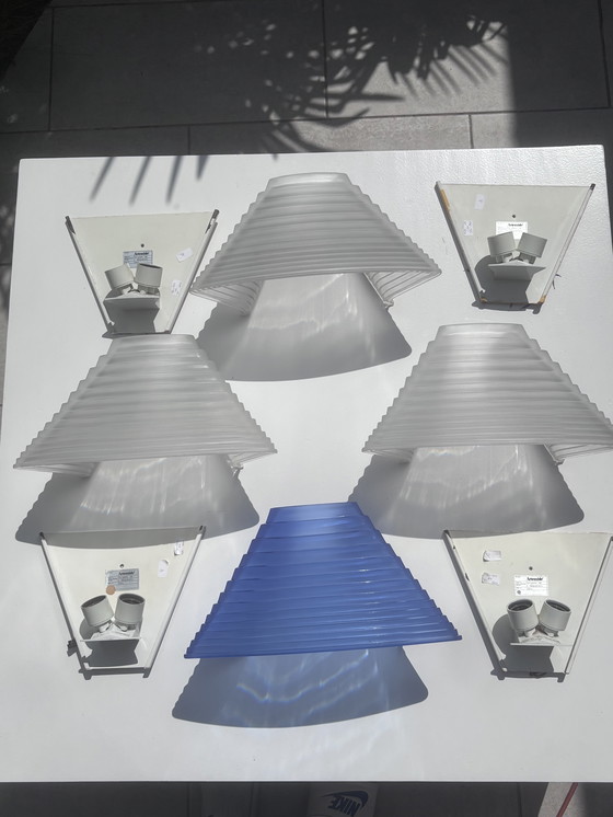 Image 1 of 4x lampade da parete Artemide 'Pergamo 38' di Angelo Mangiarotti