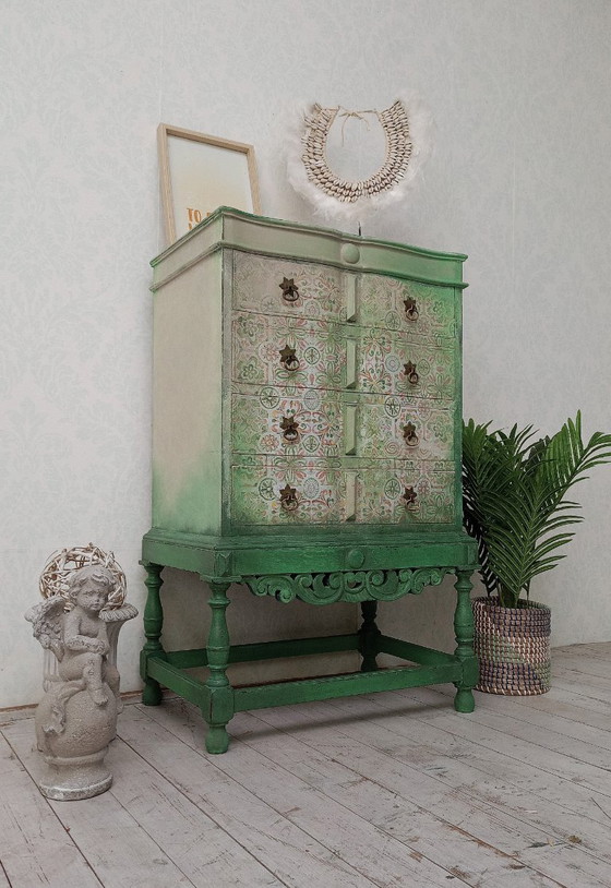 Mobile in Legno Vintage – Cassettiere, Wood, Brass (photo 4 of 5)