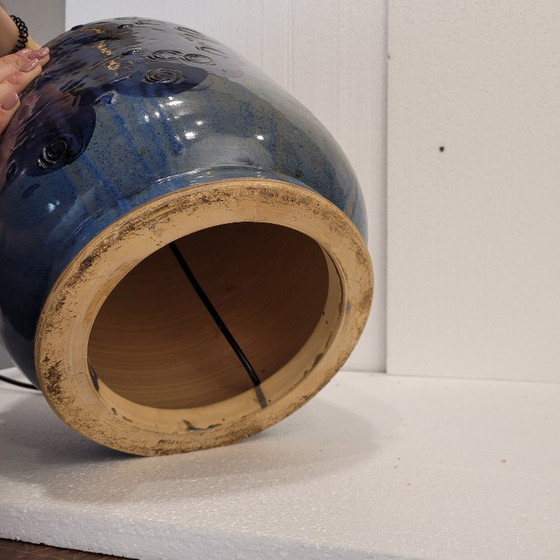 Image 1 of Tischlampe, glasierte Keramik, Hanne Stentøj, Skandinavische Moderne, 60er Jahre - Dänemark