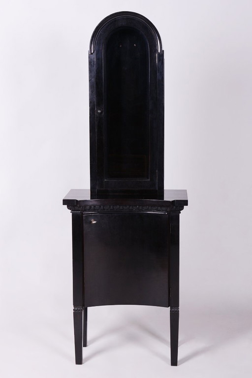 Restaurierte Art Deco Vitrine, Ahorn und Glas, Poliert, Frankreich, 1920er Jahre