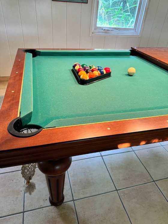 Image 1 of Top Billiard american pool - 1 piece slate , solid wood