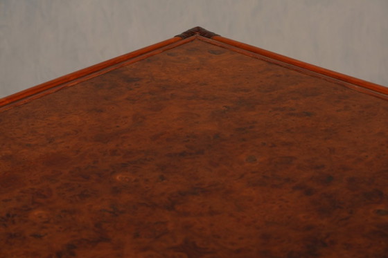 Image 1 of Vintage Italian Squre Dining Table In Burl Elm, by Alberto Smania for Studio Smania Interni, Italy 1960’s