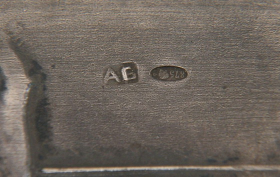 Image 1 of Portefeuille en argent 875 orné d'une tête d'éléphant en relief