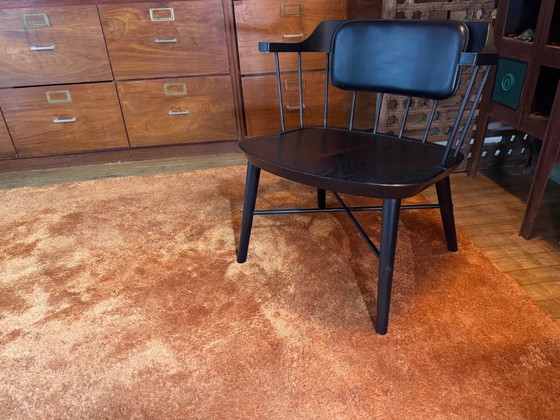 Image 1 of Stellar Works Exchange Lounge Chair set 2x zwart eiken