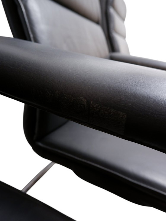 Image 1 of Set van 6 leren Thonet stoelen