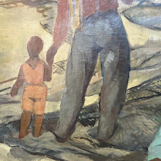 Flory Roland, Retour de Pêche, Huile sur Panneau, 1945 – Peintures et dessins (photo 8 of 16)