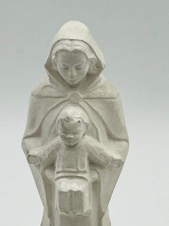 Notre-Dame du Capuchon in alabastro d'arte, Sculture, Ceramica, Crema, Classicisme (foto 5 di 9)