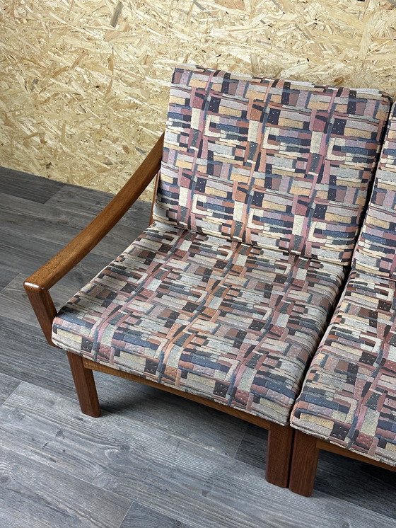 Image 1 of 60s 70s teak couch sofa 2-seater by Glostrup Møbelfabrik Denmark Design