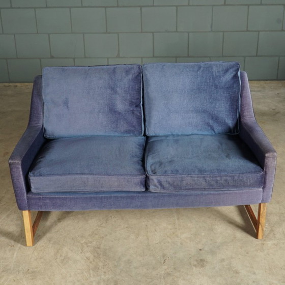Vintage Zithoek/Zitgroep – Blauw Velours – JAB Anstoetz – Jaren 70 – Textile (photo 3 of 26)