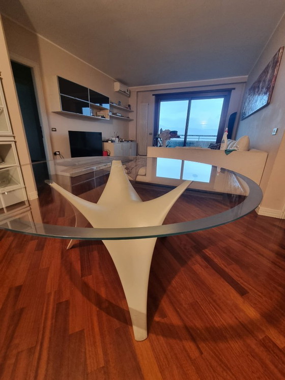 Tavolo Molteni + 4 sedie Ernestomeda – Set da pranzo, Glass, Leather (photo 5 of 5)