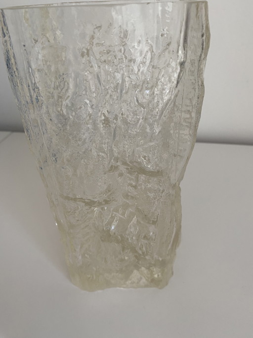 Vase en verre vintage « Pinus » de Tapio Wirkkala pour Italie et Finlande, années 1970, signé
