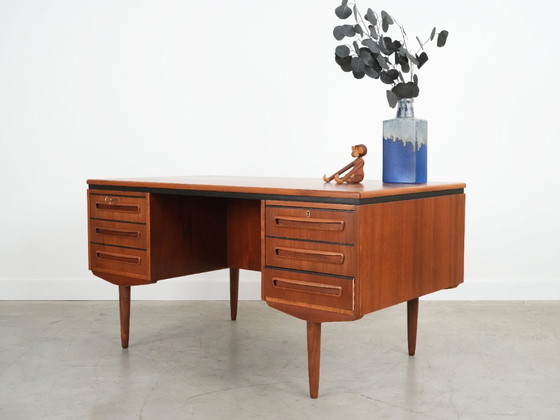 Image 1 of Bureau en teck, design danois, années 1960, designer : J. Svenstrup