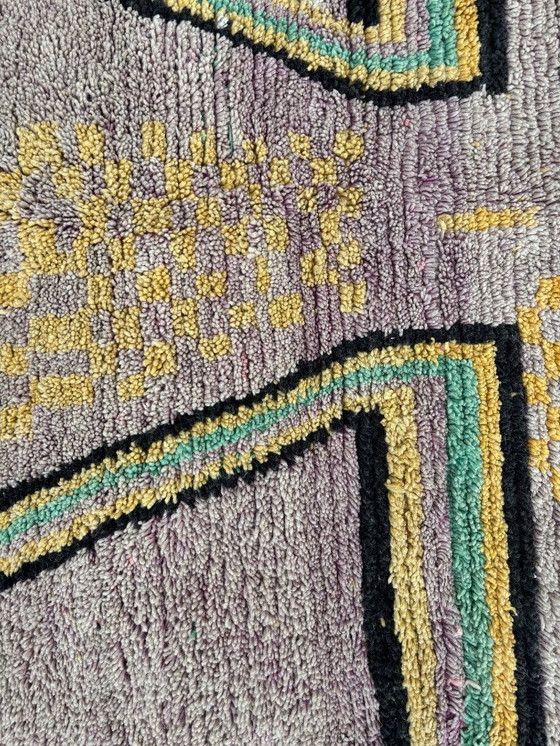 Image 1 of Authentique tapis berbère marocain 165x250 cm - Tapis tissé à la main pour intérieur bohème