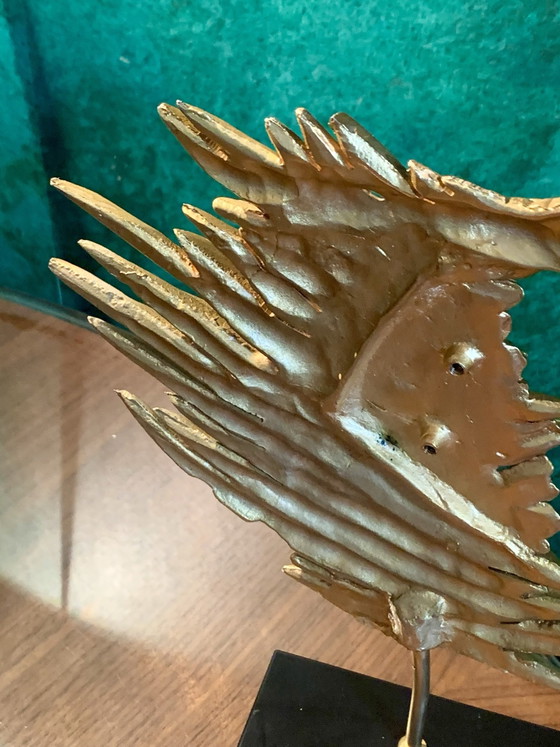 Criniere di Leone - Bronzo/Metallo Oro Fine - Philippe Cheverny (1970) – Sculture, Ottone (photo 9 of 15)