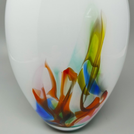 Image 1 of Precioso jarrón de los años 70, hecho a mano en cristal de Murano, fabricado en Italia.