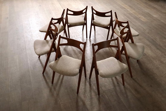 Image 1 of Sedie da pranzo Hans J. Wegner CH29 Sawbuck per Carl Hansen & Son 1952