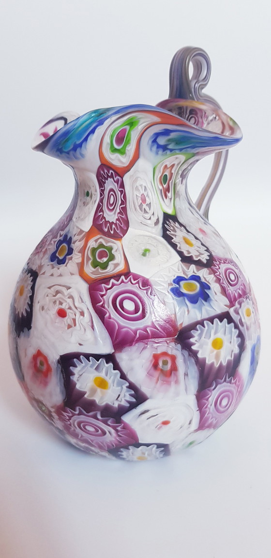 Image 1 of 1920 Frateli Toso Murano Glass Millefiori Vase 