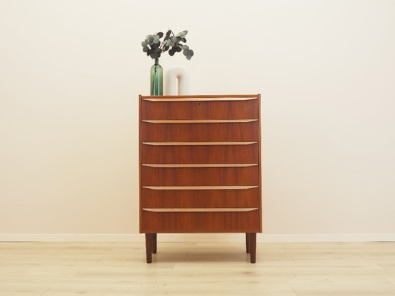 Danish teak tallboy chest of drawers from the 1960s – Wood (photo 2 of 11)