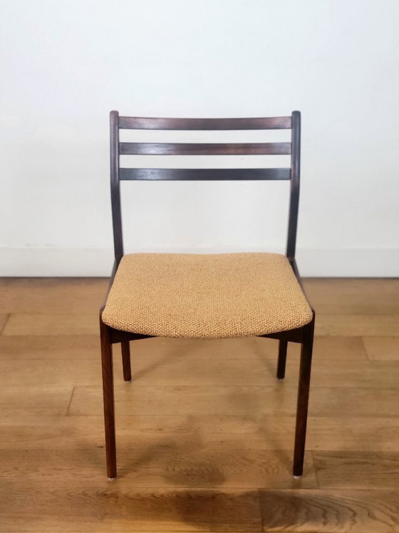Image 1 of Set va 4 vintage Deense stoelen van Vestervig Eriksen in palissander