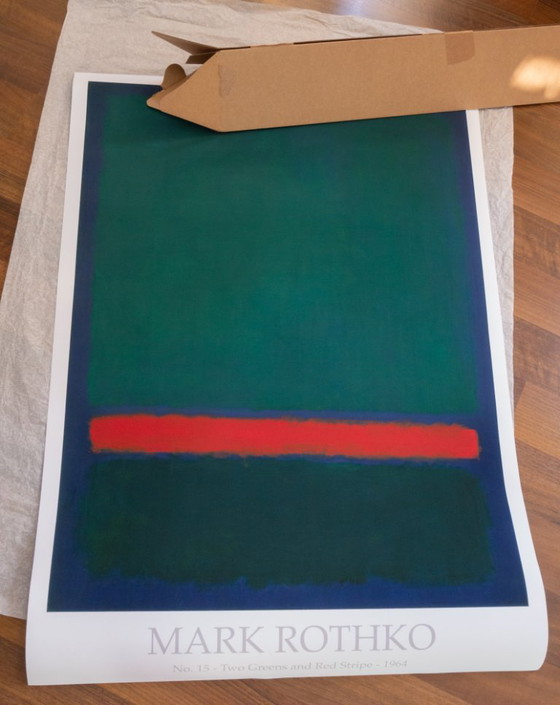 Nº 15 - Dos verdes y raya roja - Mark Rothko - Póster de 70 × 100 cm – Paper (photo 11 of 11)