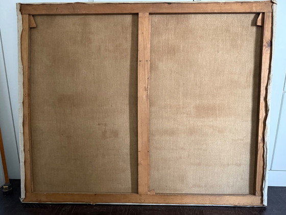 Antique painting, oil on canvas, signed Michel DUTRIEU (1910-1993) – Art, Wood (photo 8 of 15)