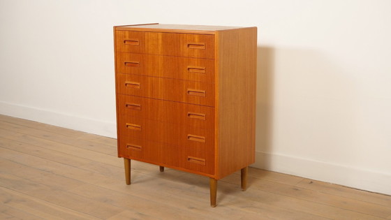 Image 1 of Commode danoise vintage | Teck | 6 tiroirs | 101 cm
