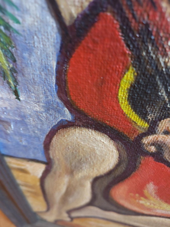 Image 1 of Simbiosi" di Georgelin, olio su tavola, artista francese di Morvan