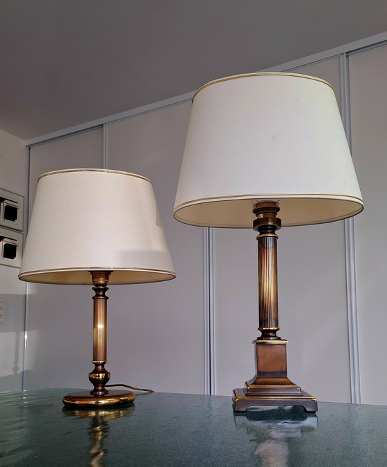 Image 1 of Set Herda Brass Table Lamps