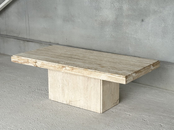 Image 1 of Vintage travertine coffee table