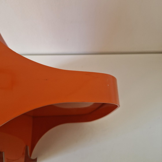 Image 1 of Oranje wandplank met kapstok spaceage jaren 70 
