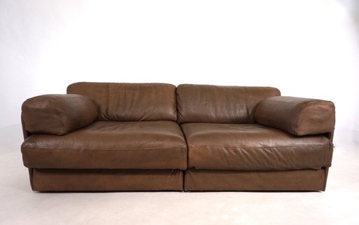 De Sede DS-76 Zweisitzer-Ledersofa, 1970