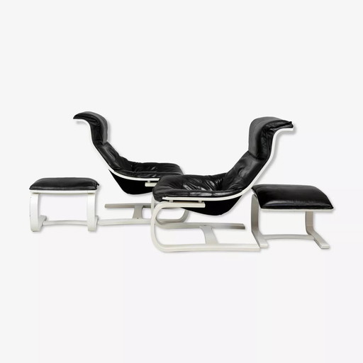 2x Fauteuils en Ottombans Nelo Zweden