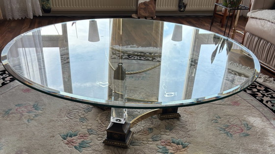Facete cut glass Coffee table - 123 cm – Bronze (photo 2 of 11)