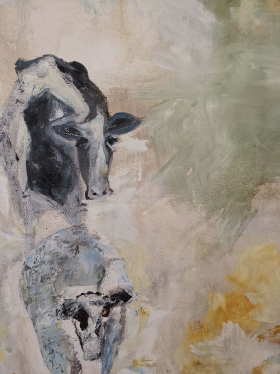 Oil painting "Cows in the mist" – Paintings & Drawings, Canvas (photo 3 of 5)