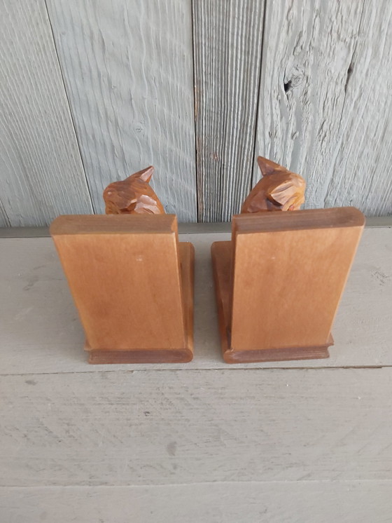 Image 1 of Vintage houten boekensteunen 