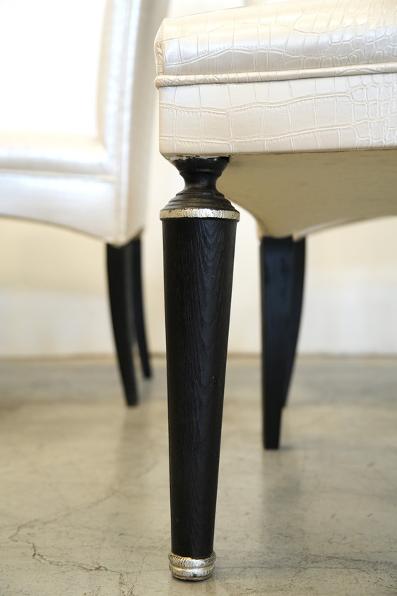 Image 1 of 4er-Set Transoceanic Kunstleder-Esszimmerstühle - Moderne Eleganz trifft auf dauerhaften Komfort