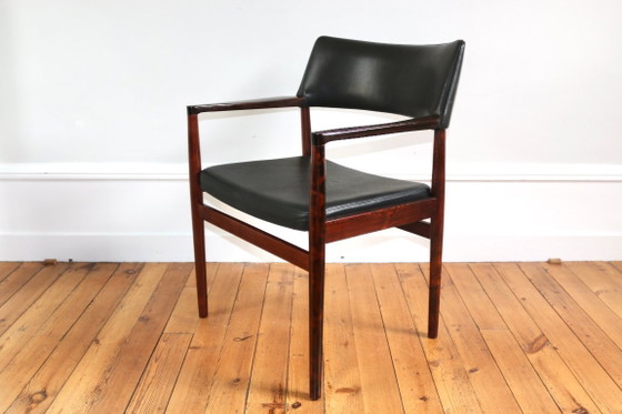 Vintage Scandinavische fauteuil van palissanderhout, ontworpen door Erik Worts, 1960. – Wood (photo 4 of 12)