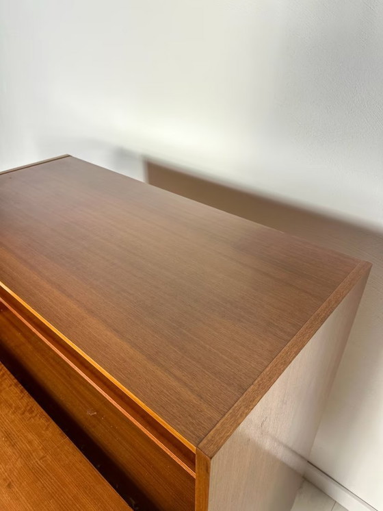 Image 1 of Vintage Minimalistic Walnut Cabinet Secretary 60s