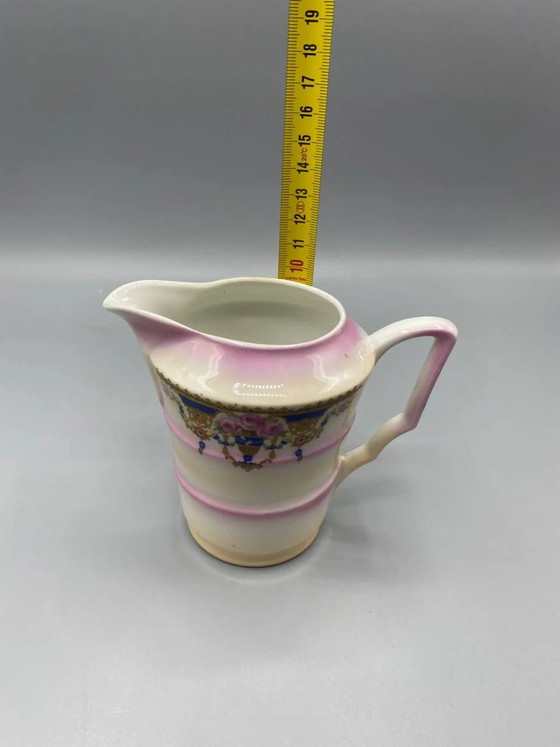 Lattiera in porcellana pregiata, decorazione neo-Luigi XVI, ghirlande di rose – Stoviglie, Porcelain, Gold (photo 4 of 4)