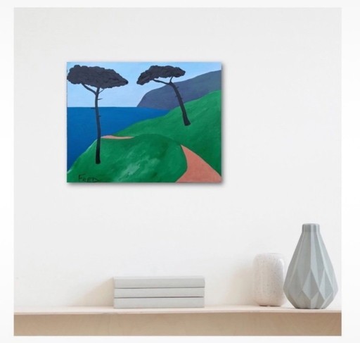 Huile sur toile au format 30x24cm. Non encadrée. 