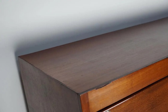 Image 1 of Gran armario de mercería antiguo holandés de madera noble, década de 1930